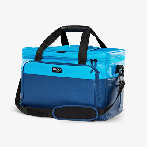Angle View | Seadrift Coast Cooler 36-Can Bag::Blue/Navy