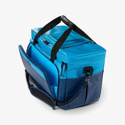 Front Pouch View | Seadrift Coast Cooler 36-Can Bag::Blue/Navy