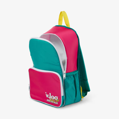 Open View | Retro Backpack Cooler::Jade::Antimicrobial liner