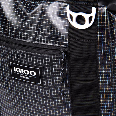 Detail View | Outdoor Pro Snapdown 42-Can Backpack::Black/White