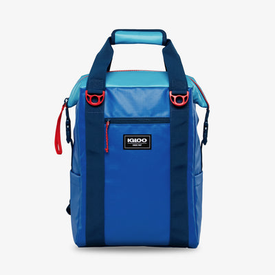 Front View | Outdoor Pro Snapdown 42-Can Backpack::Classic Blue/Hawaiian Ocean