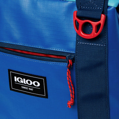 Detail View | Outdoor Pro Snapdown 42-Can Backpack::Classic Blue/Hawaiian Ocean