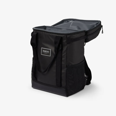 Open View | Pursuit 24-Can Backpack::Black::Heat-sealed, insulated liner