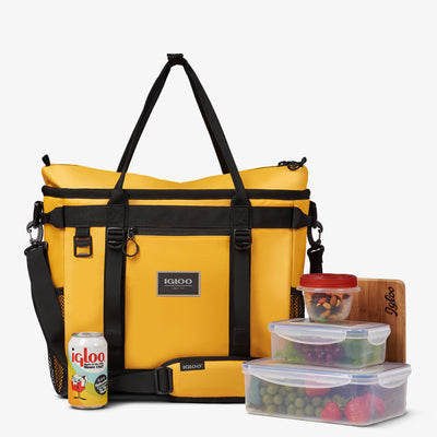 Size View | Pursuit 30-Can Tote::Yellow::Holds up to 30 cans