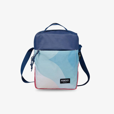 Front View | FUNdamentals Vertical Sling Cooler Bag::Gradient Haze::Made from recycled water bottles