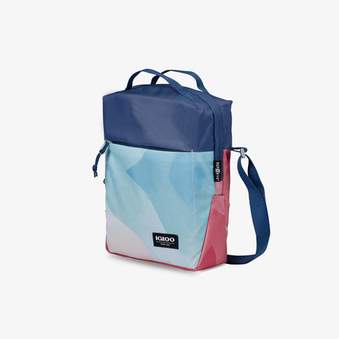 Angle View | FUNdamentals Vertical Sling Cooler Bag::Gradient Haze::Dual grab handles