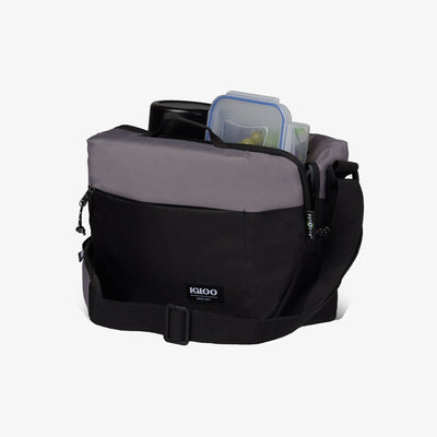 Open View | FUNdamentals Cube Cooler Bag::Black/Castle Rock::Insulated liner