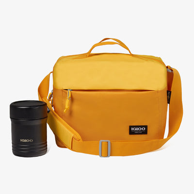 Size View | FUNdamentals Cube Cooler Bag::Autumn Blaze/Spectra Yellow::Holds up to 16 cans