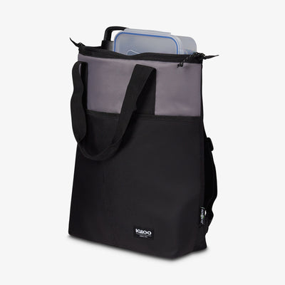 Open View | FUNdamentals Tote Cooler Backpack::Black/Castle Rock::Insulated leakproof liner