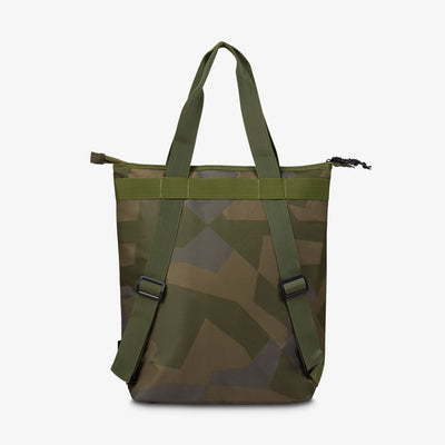 Back Straps View | FUNdamentals Tote Cooler Backpack::Swedish Camo::Adjustable backpack straps