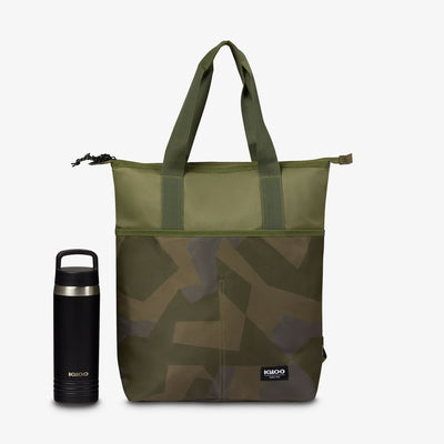 Size View | FUNdamentals Tote Cooler Backpack::Swedish Camo::Holds up to 15 cans