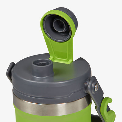 Cap View | Half Gallon Stainless Steel Sports Jug::Green::Easy-chug Spout