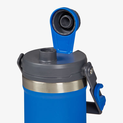 Cap View | Half Gallon Stainless Steel Sports Jug::Blue::Easy-chug spout