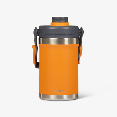 Front View | Half Gallon Stainless Steel Sports Jug::Orange::36 hours cold retention