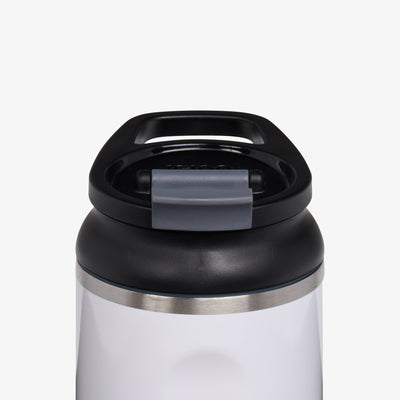 Lid View | 12 Oz Flip ‘n’ Sip Tumbler::White::Retention: Up to 24hrs cold / 4hrs hot*