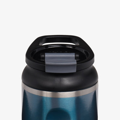 Lid View | 12 Oz Flip ‘n’ Sip Tumbler::Gloss Modern Blue::Retention: Up to 24hrs cold / 4hrs hot*