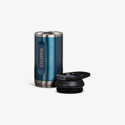 Lid Off VIew | 12 Oz Flip ‘n’ Sip Tumbler::Gloss Modern Blue::Double-wall, vacuum-insulated