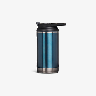 Profile View | 12 Oz Flip ‘n’ Sip Tumbler::Gloss Modern Blue::Ergonomic handle