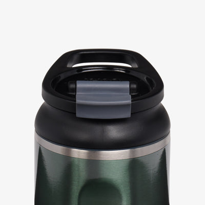 Lid View | 12 Oz Flip ‘n’ Sip Tumbler::Spruce::Retention: Up to 24hrs cold / 4hrs hot*