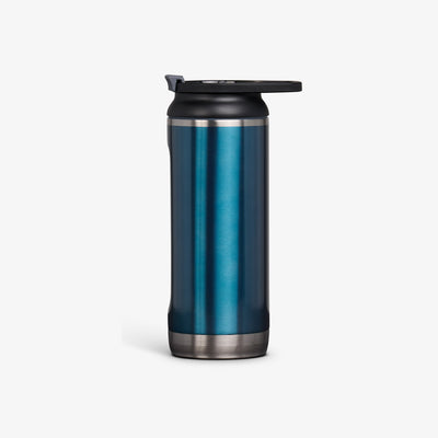 Profile View | 16 Oz Flip ‘n’ Sip Tumbler::Gloss Modern Blue::Ergonomic handle