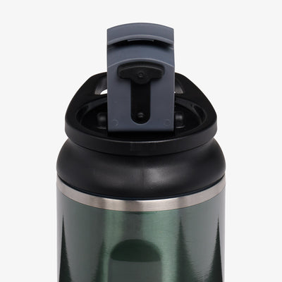 Open Lid View | 16 Oz Flip ‘n’ Sip Tumbler::Gloss Spruce::Leakproof Flip ‘n’ Sip lid