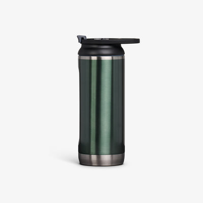 Profile View | 16 Oz Flip ‘n’ Sip Tumbler::Gloss Spruce::Ergonomic handle
