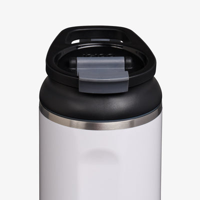 Lid View | 20 Oz Flip ‘n’ Sip Tumbler::Gloss White::Retention: Up to 24hrs cold / 6hrs hot*