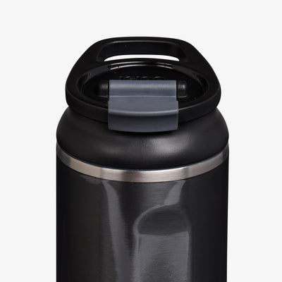 Lid View | 20 Oz Flip ‘n’ Sip Tumbler::Gloss Carbonite::Retention: Up to 24hrs cold / 6hrs hot*