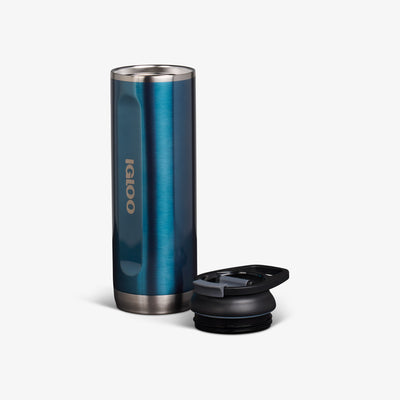 Lid Off VIew | 20 Oz Flip ‘n’ Sip Tumbler::Gloss Modern Blue::Double-wall, vacuum-insulated