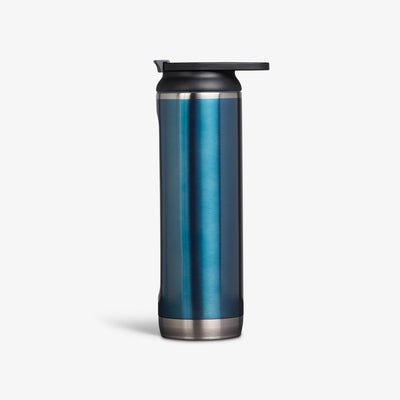 Profile View | 20 Oz Flip ‘n’ Sip Tumbler::Gloss Modern Blue::Ergonomic handle