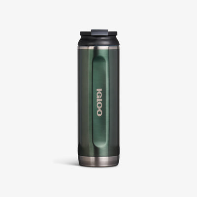 Front View | 20 Oz Flip ‘n’ Sip Tumbler::Spruce::Fits in standard cup holders