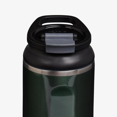 Lid View | 20 Oz Flip ‘n’ Sip Tumbler::Gloss Spruce::Retention: Up to 24hrs cold / 6hrs hot*