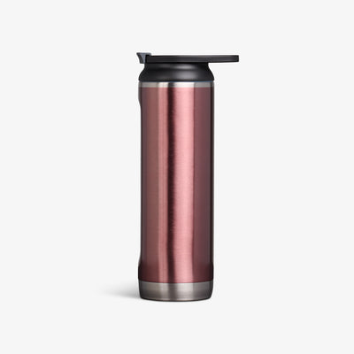 Profile View | 20 Oz Flip ‘n’ Sip Tumbler::Gloss Flamingo::Ergonomic handle