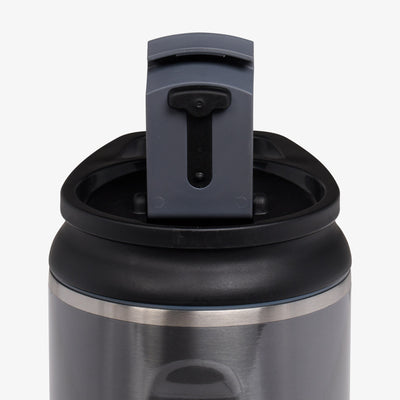 Lid Open View | 32 Oz Flip ‘n’ Sip Tumbler::Carbonite::Leakproof Flip ‘n’ Sip lid