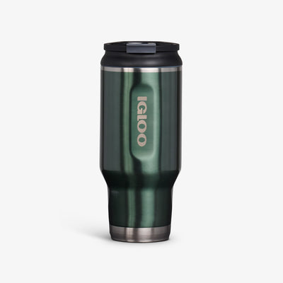 Front View | 32 Oz Flip ‘n’ Sip Tumbler::Spruce::Fits in standard cup holders
