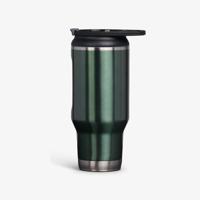 Profile View | 32 Oz Flip ‘n’ Sip Tumbler::Spruce::Ergonomic handle