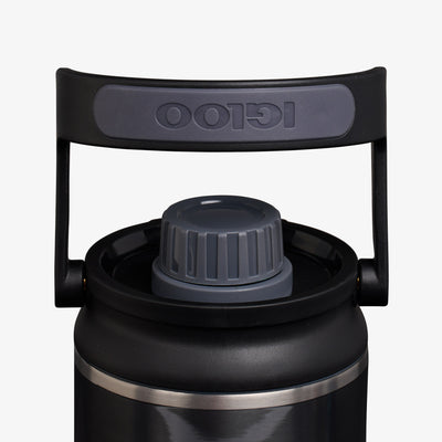 Lid View | 36 Oz Twist ‘n’ Chug Bottle::Gloss Carbonite::1/4 turn chugger cap