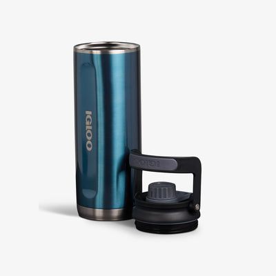 Lid Off View | 46 Oz Twist ‘n’ Chug Bottle::Gloss Modern Blue::Double-wall, vacuum-insulated