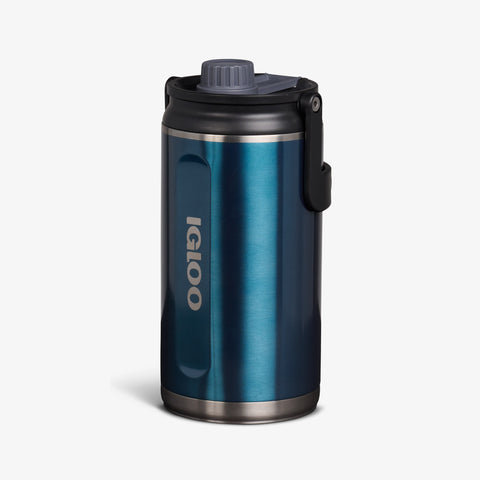 Angle View | 64 Oz Twist ‘n’ Chug Bottle::Modern Blue::No-look-sip indicator