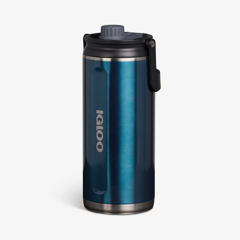 Angle View | 80 Oz Twist ‘n’ Chug Bottle::Modern Blue::No-look-sip indicator