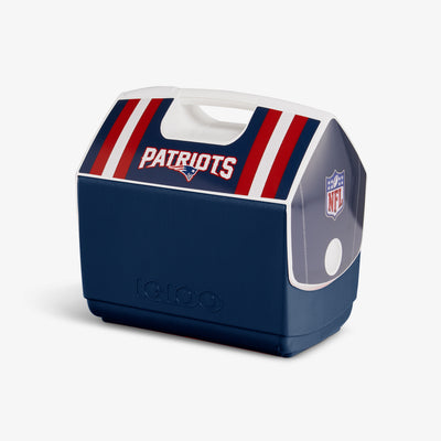 Angle View | New England Patriots Jersey Playmate Elite 16 Qt Cooler::::Push-button lid