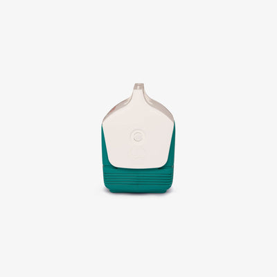 Side View | Retro Limited Edition Playmate Mini 4 Qt Cooler::Jade::Trademarked tent-top design