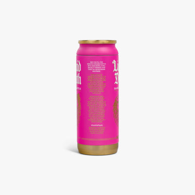 Side View | Liquid Death 16 Oz Slaughter Bottle::Pink::Double-wall, vacuum-insulated