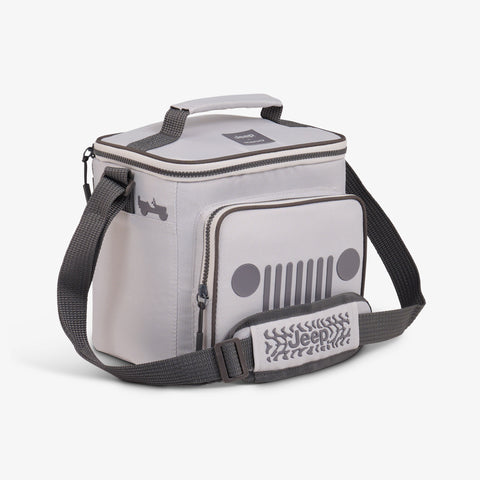 Angle View | Jeep® Off-Road Square Lunch Cooler Bag::::Custom tactile design details 