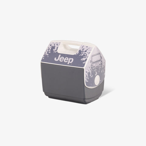 Angle View | Jeep® Off-Road Playmate Pal 7 Qt Cooler::Charcoal::Iconic tent-top design 