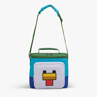 Strap View | Minecraft Chicken Jockey Square Lunch Cooler Bag::::Adjustable, padded shoulder strap