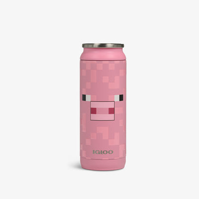 Front View | Minecraft Pig 16 Oz Can::::Durable stainless steel