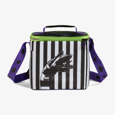 Back View | Beetlejuice Beetlejuice™ Square Lunch Cooler Bag::::Custom screenprint & patterns 