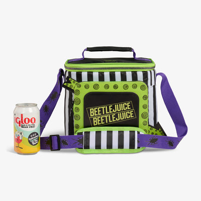 Size View | Beetlejuice Beetlejuice™ Square Lunch Cooler Bag::::Holds up to 9 cans