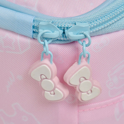 Details View | Hello Kitty® 50th Anniversary Square Lunch Cooler Bag::::Hello Kitty’s bow zipper pulls